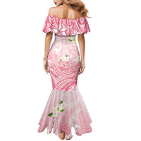 Guam Fishhook Mix Guasali Flowers Family Matching Mermaid Dress and Hawaiian Shirt Dreaming Coral LT7 - Polynesian Pride
