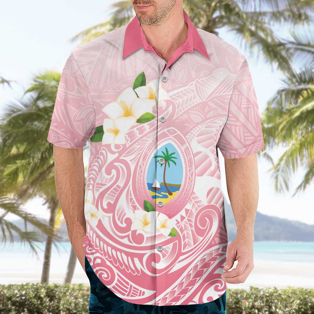 Guam Fishhook Mix Guasali Flowers Hawaiian Shirt Dreaming Coral
