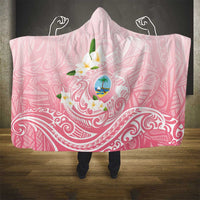 Guam Fishhook Mix Guasali Flowers Hooded Blanket Dreaming Coral
