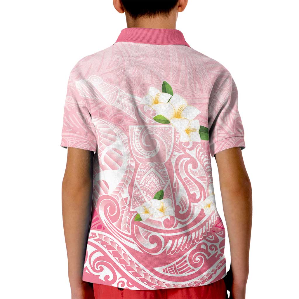 Guam Fishhook Mix Guasali Flowers Kid Polo Shirt Dreaming Coral