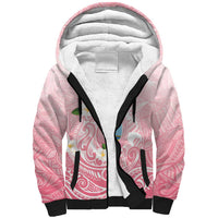 Guam Fishhook Mix Guasali Flowers Sherpa Hoodie Dreaming Coral