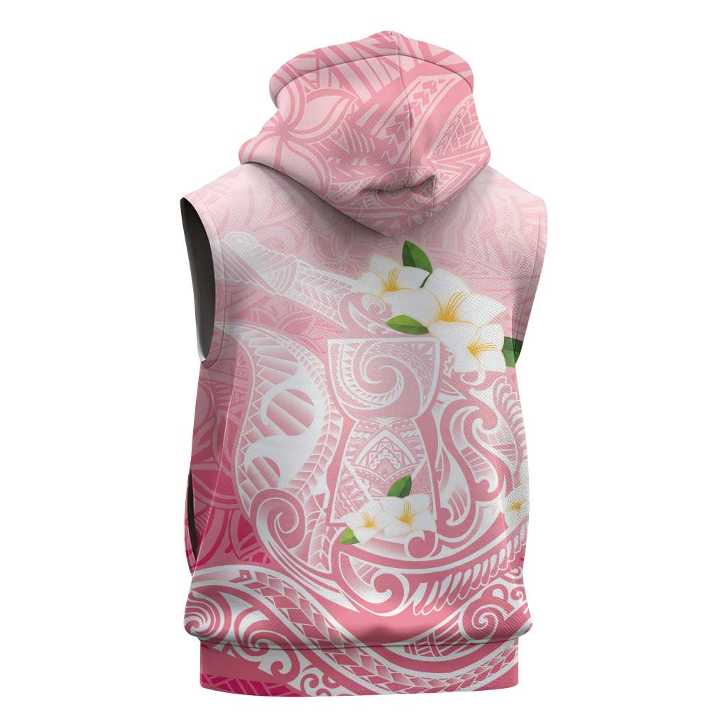 Guam Fishhook Mix Guasali Flowers Sleeveless Hoodie Dreaming Coral
