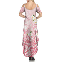 Guam Fishhook Mix Guasali Flowers Summer Maxi Dress Dreaming Coral
