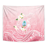 Guam Fishhook Mix Guasali Flowers Tapestry Dreaming Coral
