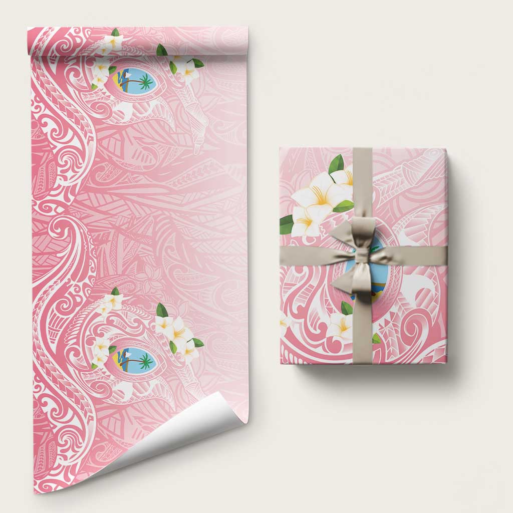 Guam Fishhook Mix Guasali Flowers Wrapping Paper Dreaming Coral