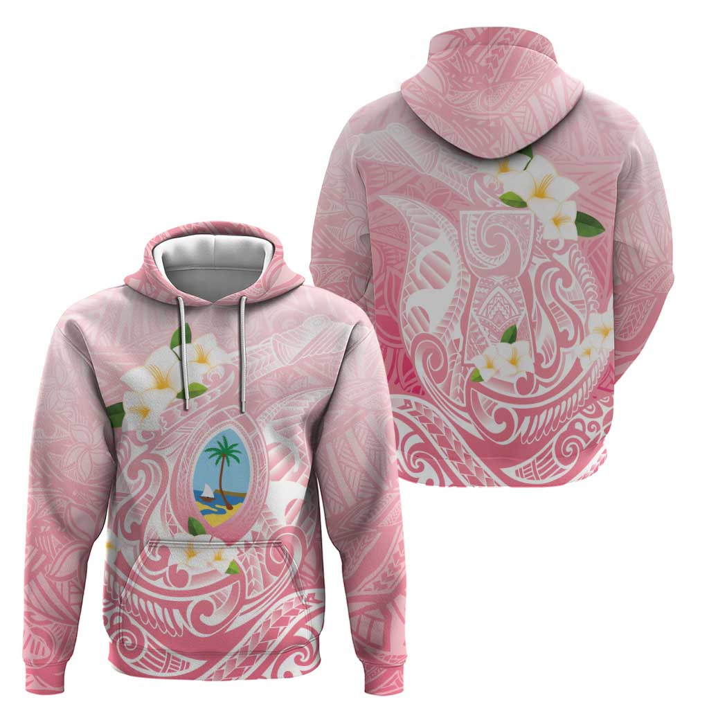 Guam Fishhook Mix Guasali Flowers Zip Hoodie Dreaming Coral