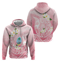 Guam Fishhook Mix Guasali Flowers Zip Hoodie Dreaming Coral