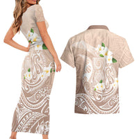 Guam Fishhook Mix Guasali Flowers Couples Matching Short Sleeve Bodycon Dress and Hawaiian Shirt Dreaming Hazel