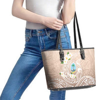 Guam Fishhook Mix Guasali Flowers Leather Tote Bag Dreaming Hazel