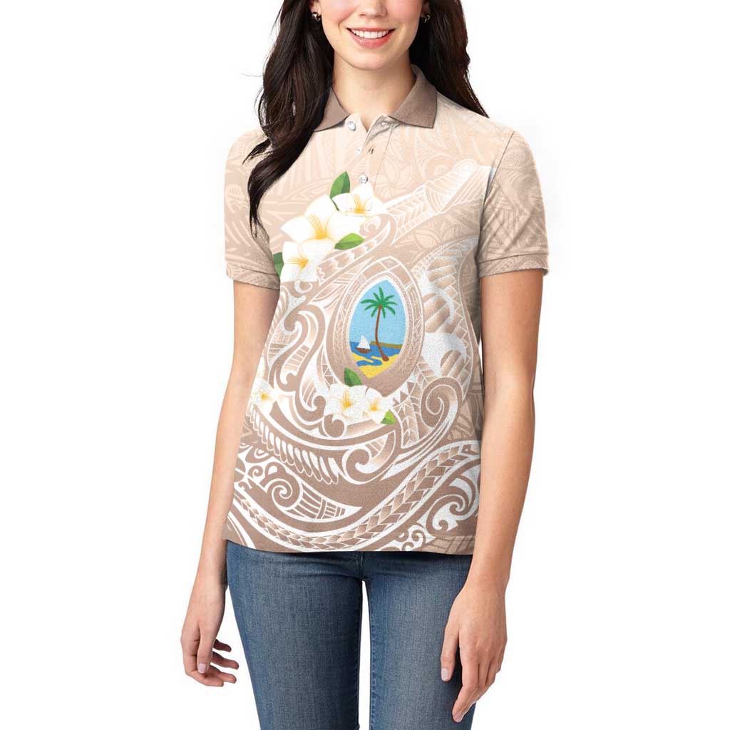 Guam Fishhook Mix Guasali Flowers Women Polo Shirt Dreaming Hazel
