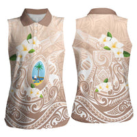 Guam Fishhook Mix Guasali Flowers Women Sleeveless Polo Shirt Dreaming Hazel
