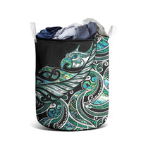 Maori Matariki - Manaia Laundry Basket Emerald Paua Shell