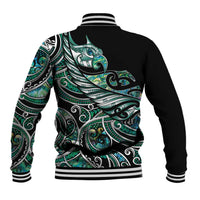 Maori Matariki - Manaia Baseball Jacket Emerald Paua Shell