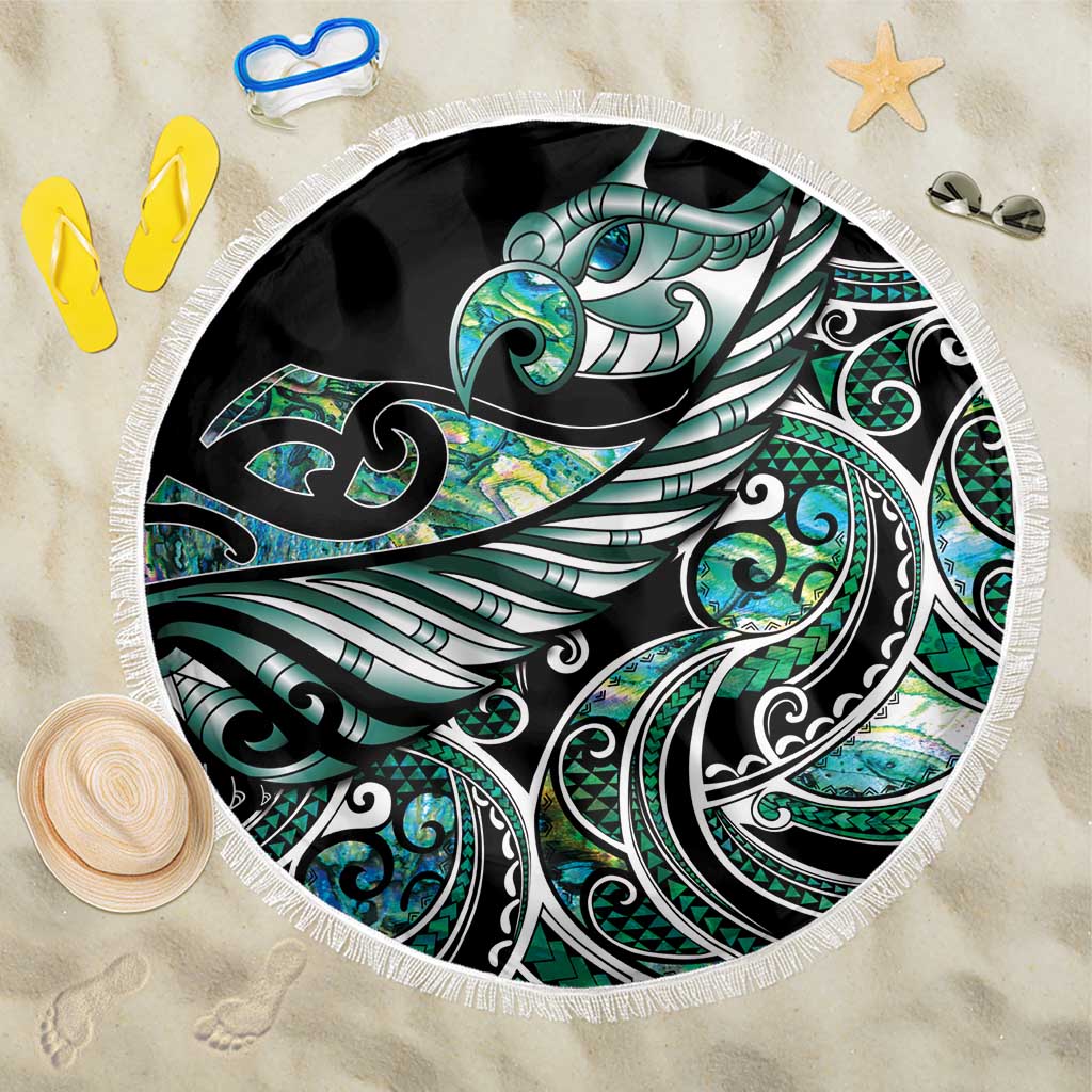 Maori Matariki - Manaia Beach Blanket Emerald Paua Shell