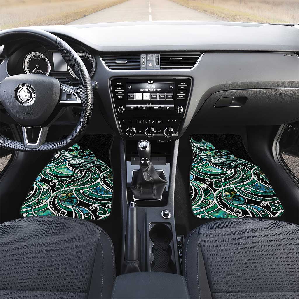Maori Matariki - Manaia Car Mats Emerald Paua Shell