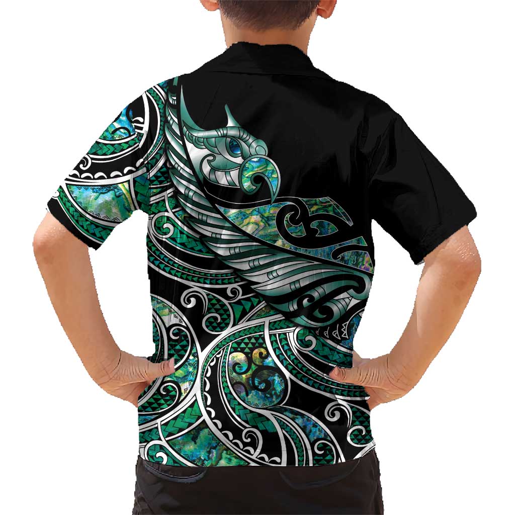 Maori Matariki - Manaia Hawaiian Shirt Emerald Paua Shell