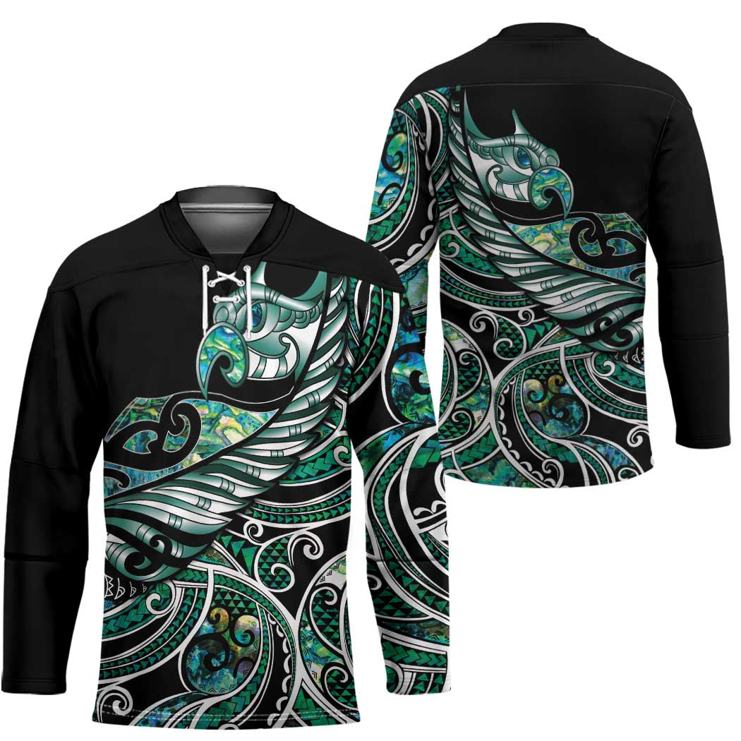 Maori Matariki - Manaia Hockey Jersey Emerald Paua Shell