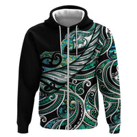 Maori Matariki - Manaia Hoodie Emerald Paua Shell