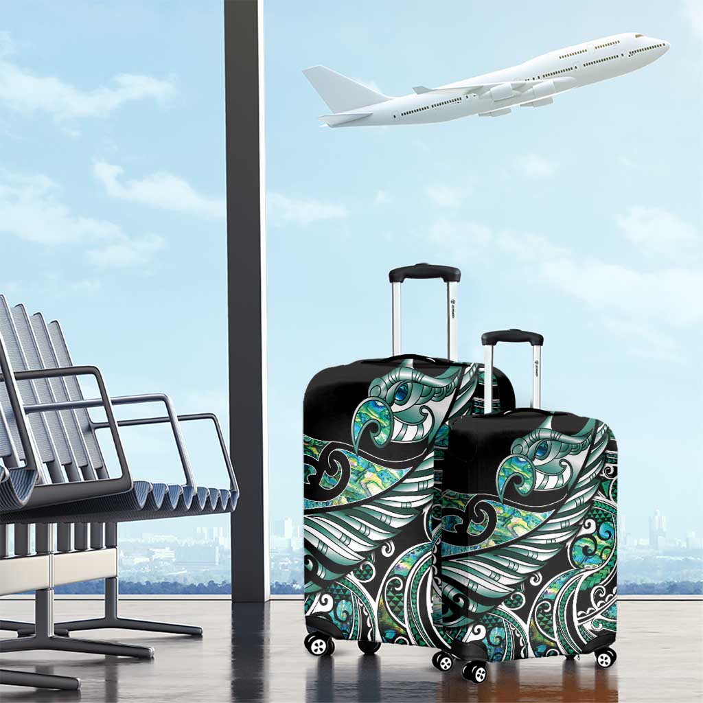 Maori Matariki - Manaia Luggage Cover Emerald Paua Shell