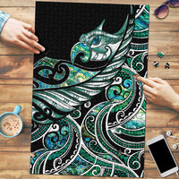 Maori Matariki - Manaia Puzzle Emerald Paua Shell