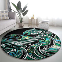 Maori Matariki - Manaia Round Carpet Emerald Paua Shell