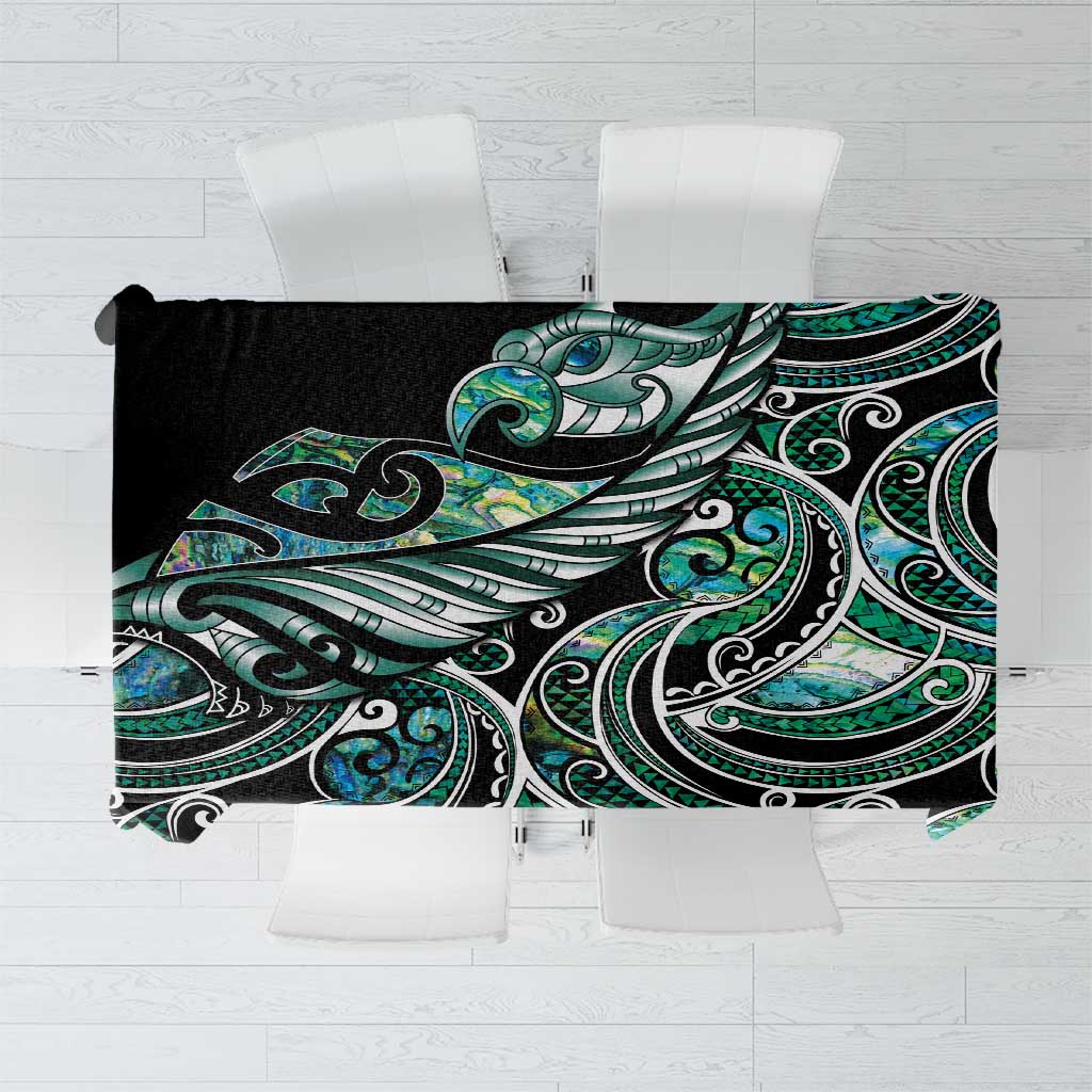 Maori Matariki - Manaia Tablecloth Emerald Paua Shell