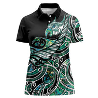 Maori Matariki - Manaia Women Polo Shirt Emerald Paua Shell