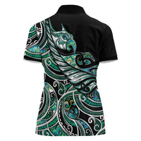 Maori Matariki - Manaia Women Polo Shirt Emerald Paua Shell