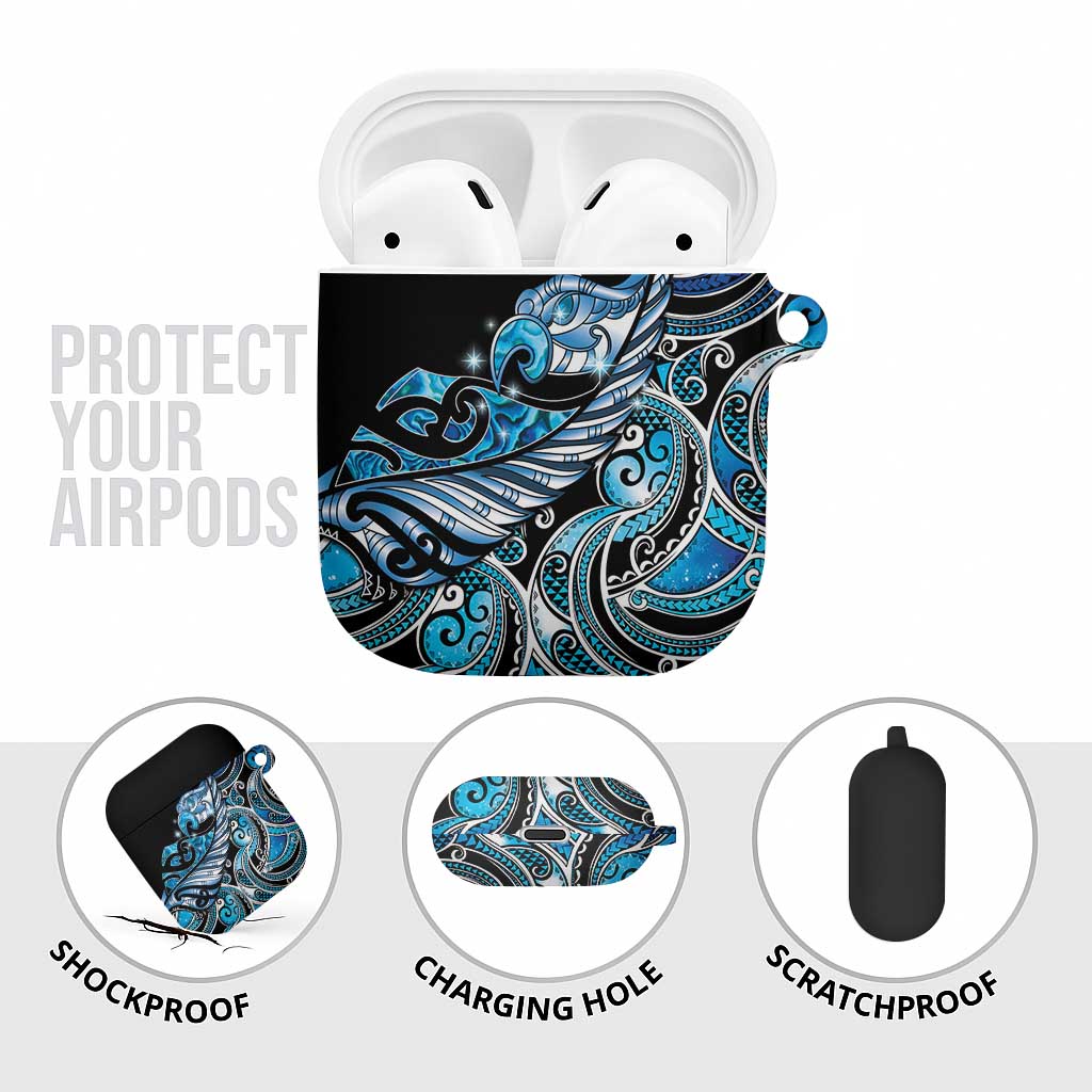 Maori Matariki - Manaia AirPods Case Galaxy Blue Paua Shell