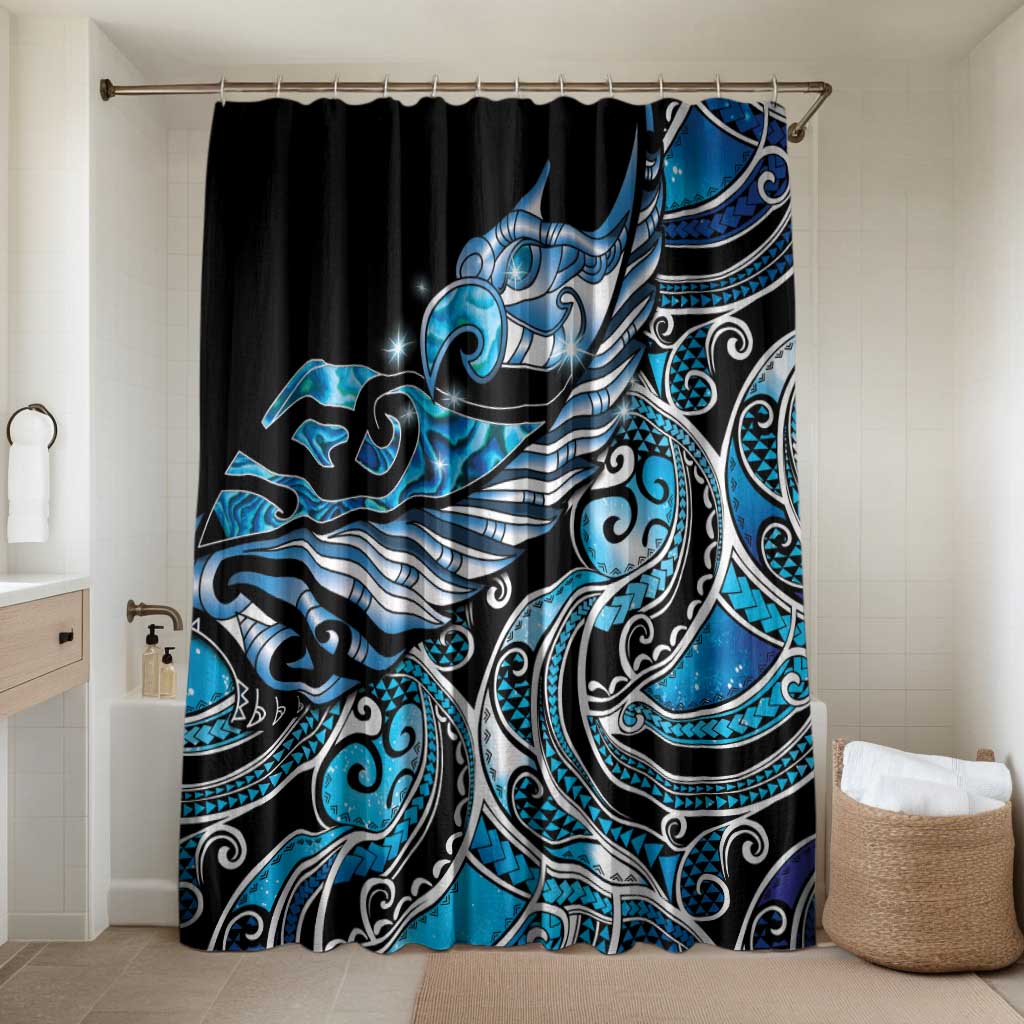 Maori Matariki - Manaia Bathroom Set Galaxy Blue Paua Shell