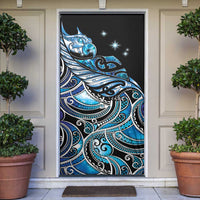 Maori Matariki - Manaia Door Cover Galaxy Blue Paua Shell