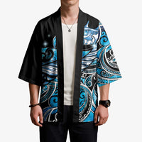 Maori Matariki - Manaia Kimono Galaxy Blue Paua Shell