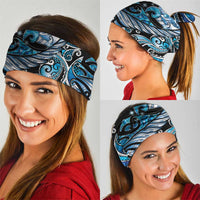 Maori Matariki - Manaia Neck Gaiter Galaxy Blue Paua Shell