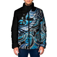 Maori Matariki - Manaia Padded Jacket Galaxy Blue Paua Shell