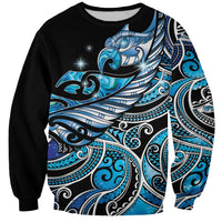 Maori Matariki - Manaia Sweatshirt Galaxy Blue Paua Shell