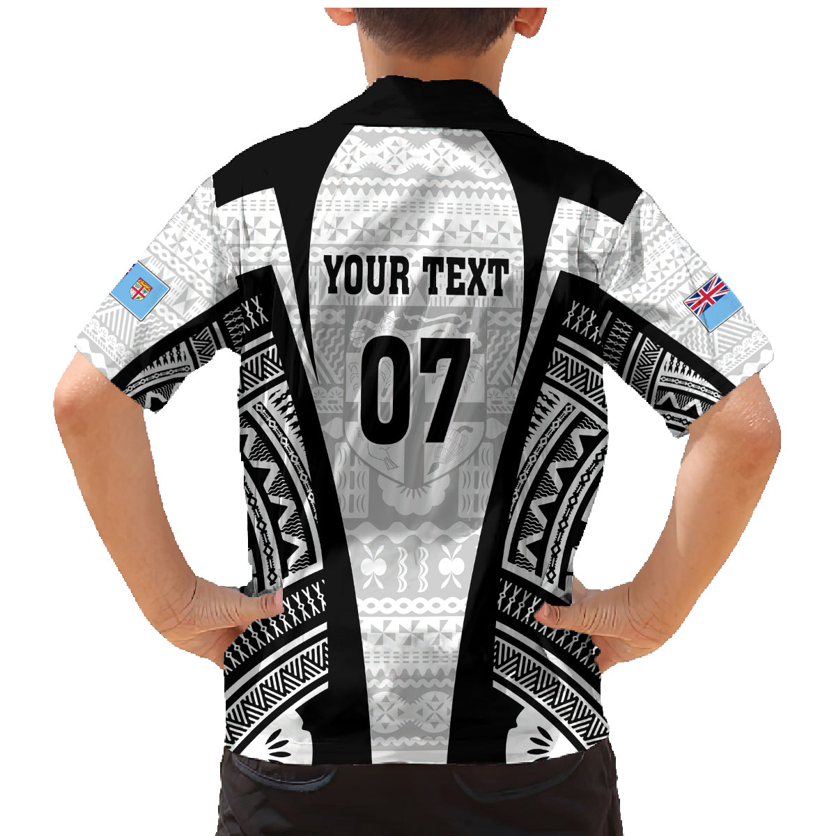 Personalised Fiji Rugby Family Matching Mermaid Dress and Hawaiian Shirt 2023 World Cup History Makers - White Ver LT7 - Polynesian Pride