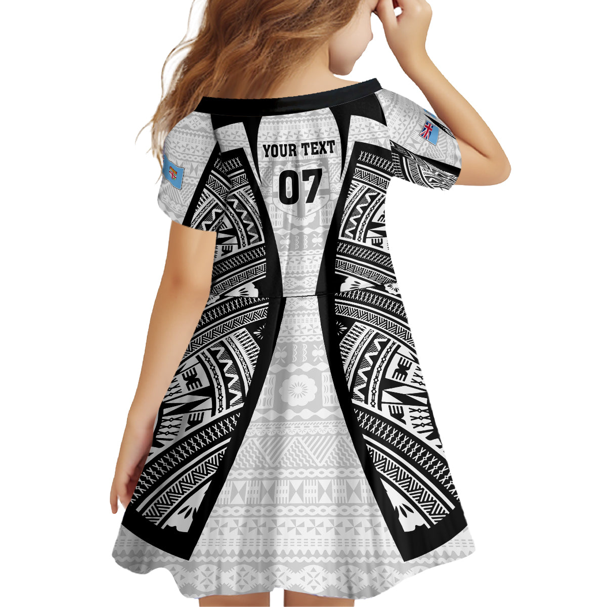 Personalised Fiji Rugby Family Matching Off Shoulder Long Sleeve Dress and Hawaiian Shirt 2023 World Cup History Makers - White Ver LT7 - Polynesian Pride