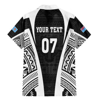 Personalised Fiji Rugby Family Matching Mermaid Dress and Hawaiian Shirt 2023 World Cup History Makers - Black Ver LT7 - Polynesian Pride