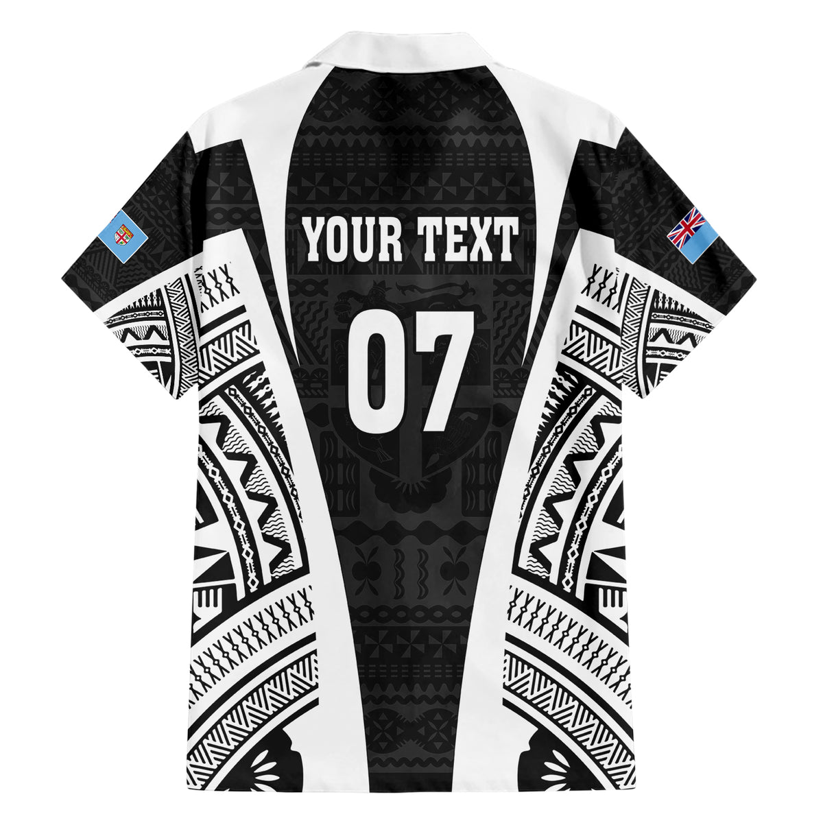 Personalised Fiji Rugby Family Matching Short Sleeve Bodycon Dress and Hawaiian Shirt 2023 World Cup History Makers - Black Ver LT7 - Polynesian Pride
