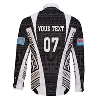 Personalised Fiji Rugby Family Matching Tank Maxi Dress and Hawaiian Shirt 2023 World Cup History Makers - Black Ver LT7 - Polynesian Pride
