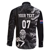 Personalised New Zealand Rugby Family Matching Off Shoulder Maxi Dress and Hawaiian Shirt Silver Fern Basic 2023 World Cup LT7 - Polynesian Pride