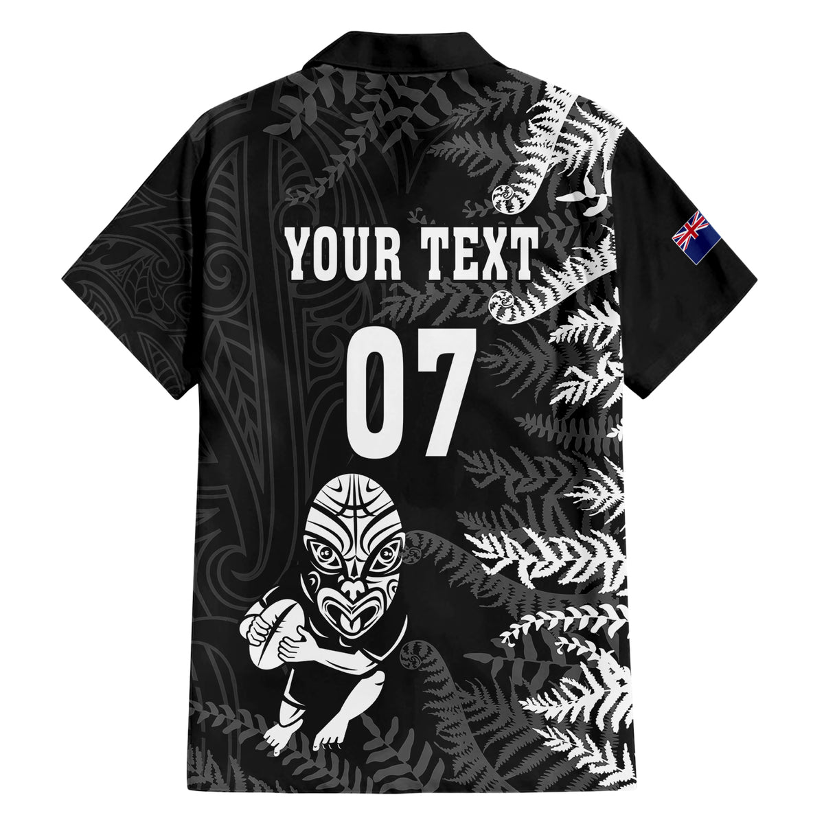 Personalised New Zealand Rugby Family Matching Short Sleeve Bodycon Dress and Hawaiian Shirt Silver Fern Basic 2023 World Cup LT7 - Polynesian Pride