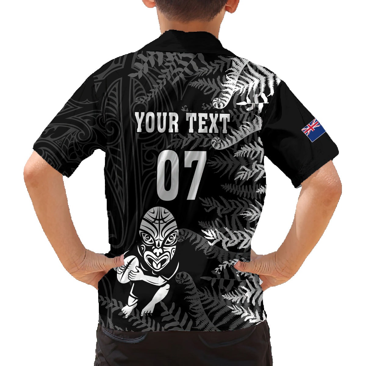 Personalised New Zealand Rugby Family Matching Summer Maxi Dress and Hawaiian Shirt Silver Fern Basic 2023 World Cup LT7 - Polynesian Pride