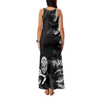 Personalised New Zealand Rugby Family Matching Tank Maxi Dress and Hawaiian Shirt Silver Fern Basic 2023 World Cup LT7 - Polynesian Pride