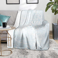 White Sunday Blanket Plumeria Tatau Mix Tapa