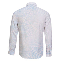 White Sunday Family Matching Off The Shoulder Long Sleeve Dress and Hawaiian Shirt Plumeria Tatau Mix Tapa LT7 - Polynesian Pride