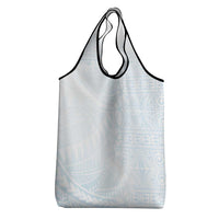 White Sunday Grocery Bag Plumeria Tatau Mix Tapa