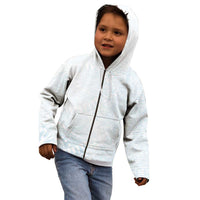White Sunday Kid Hoodie Plumeria Tatau Mix Tapa