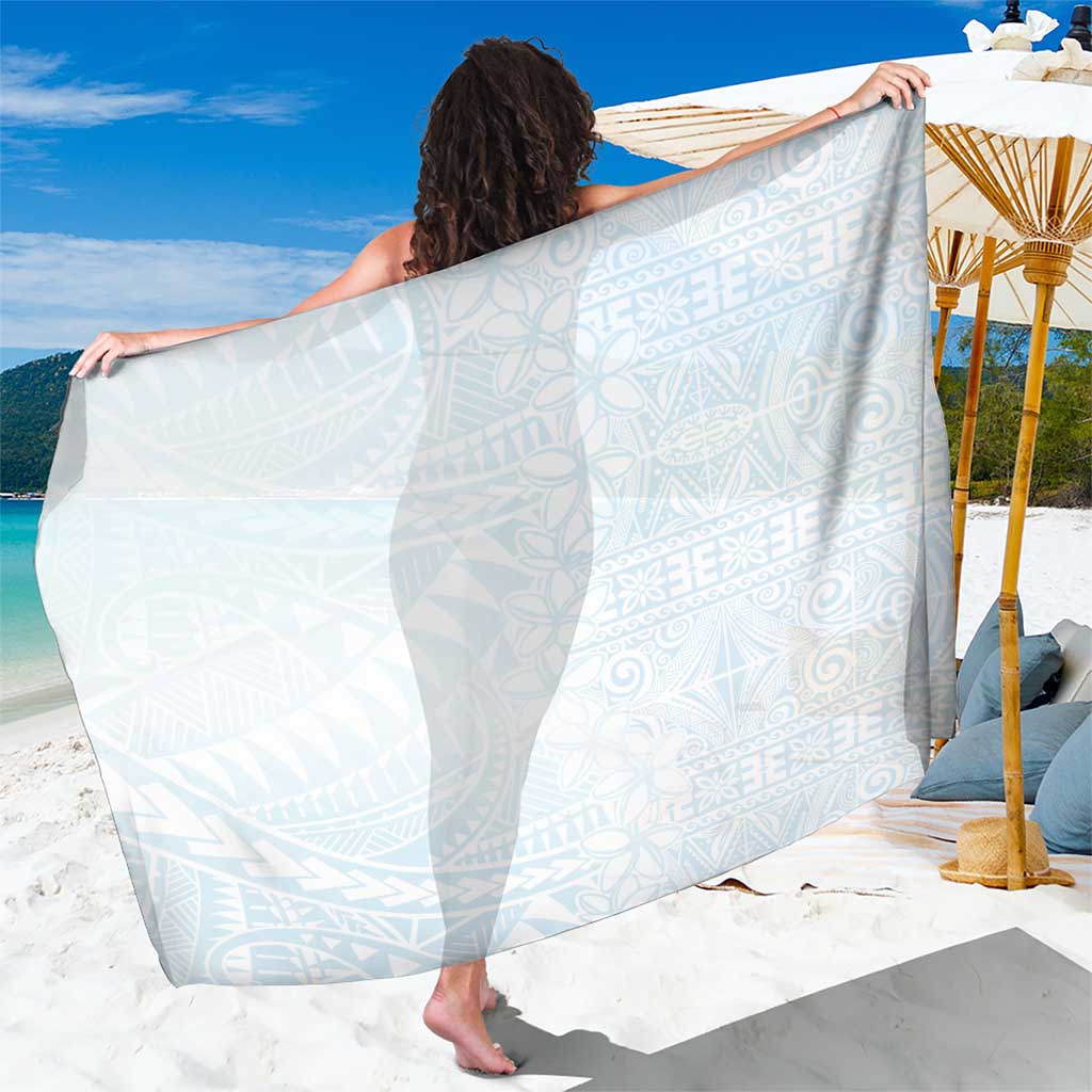White Sunday Sarong Plumeria Tatau Mix Tapa