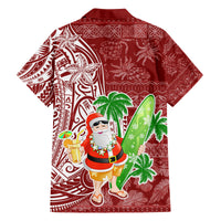 Hawaii Christmas Mele Kalikimaka Family Matching Off Shoulder Maxi Dress and Hawaiian Shirt Santa Claus LT7 - Polynesian Pride